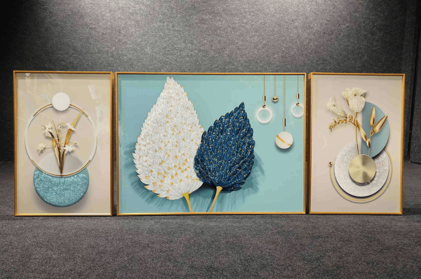 Modern Crystal Painting Set of 3 Style 21